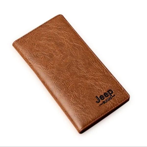 Jeep Chocolate Artificial Leather Long Wallet for Men