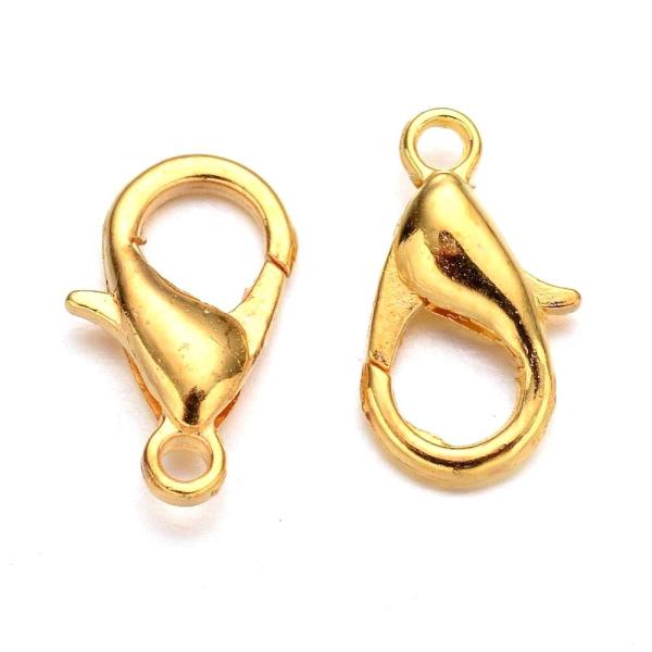 10 Pcs Golden Dolphin Lobster Clasp Hooks DIY Crafts Jewelry Making, Decorative Projects Handmade Accessories