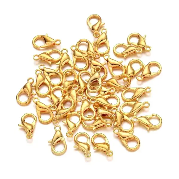 10 Pcs Golden Dolphin Lobster Clasp Hooks DIY Crafts Jewelry Making, Decorative Projects Handmade Accessories