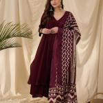 Women Regular Kurta with Palazzos & With Dupatta