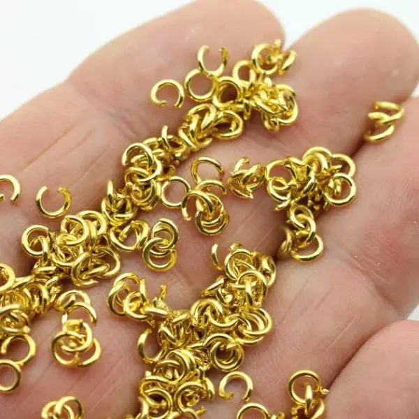 Golden Jump Ring 100 Pcs -DIY Accessory For Jewelry Making