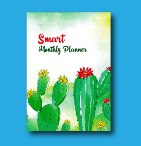 Smart Monthly Planner Cactus Motif
