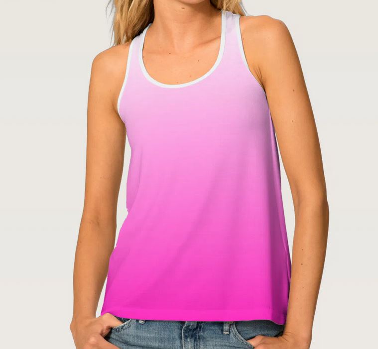 Two Tone hot pink tank top