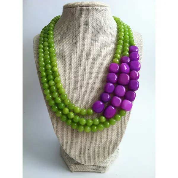 Indian trendy handmade pearl stone necklace