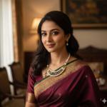 Graceful Cascade Pearl & Smokey Crystal Statement Necklace